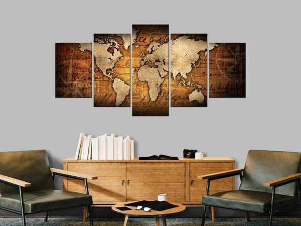 Quadro su vetro acrilico - Bronze map I