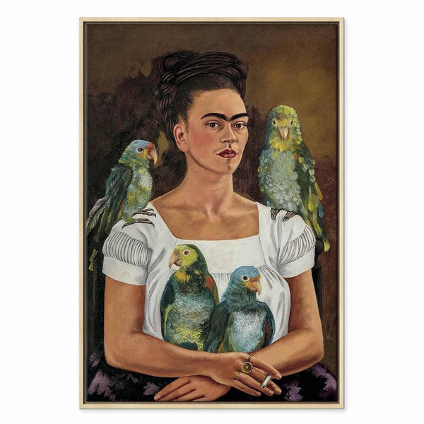 Quadro - Frida Kahlo – Me and My Parrots