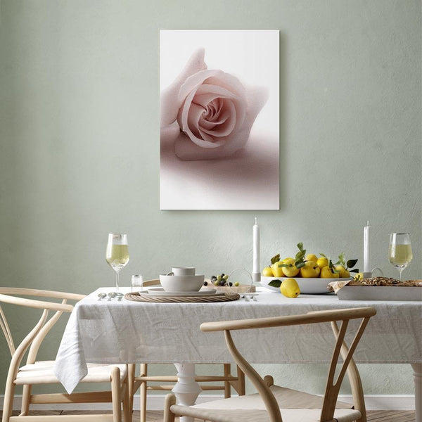 Quadro - Floral Glamour Glow (1-part) - Delicate and Pastel Pink Rose