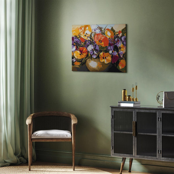 Quadro fai da te - Vase Of Pansies