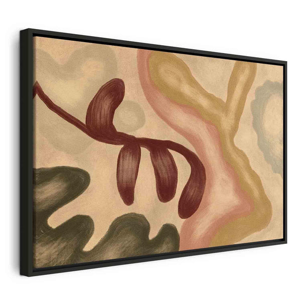 Quadro - Colorful shapes – worn-out figures in lime wash technique