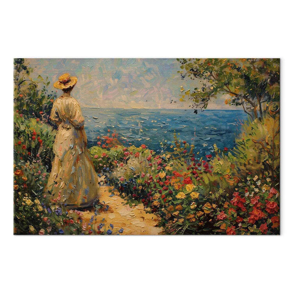 Quadro - Nostalgic impression - a pensive woman contemplating