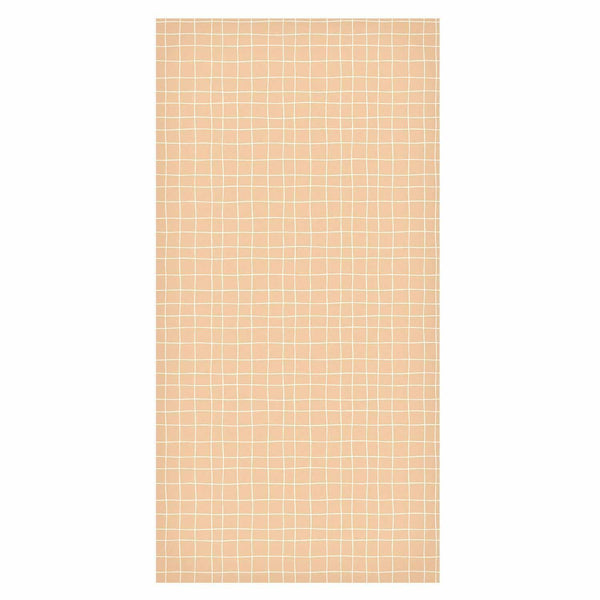 Tappezzeria murale - Waving Lines - Creamy Grid on a Noisy Pastel Background