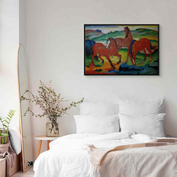 Quadro - Franz Marc – The Red Horses (Grazing Horses IV)