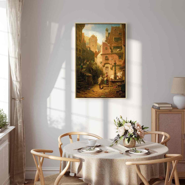 Quadro - Carl Spitzweg – Well-Wisher Presenting Flowers