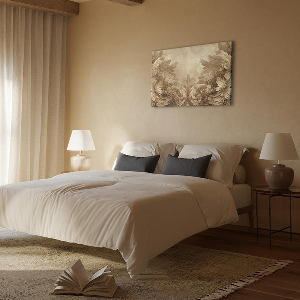 Quadro - Carved Baroque Ornaments Rich Composition in Sepia Colors