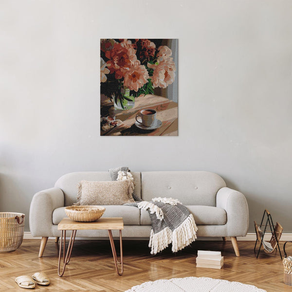 Quadro fai da te - Coffee with the aroma of peonies