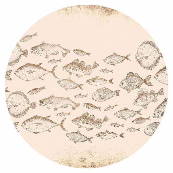 Carta da parati rotonda - Subtle fish