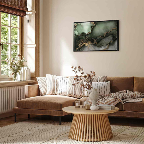 Quadro - Green watercolour - abstraction inspired by the structure of marble