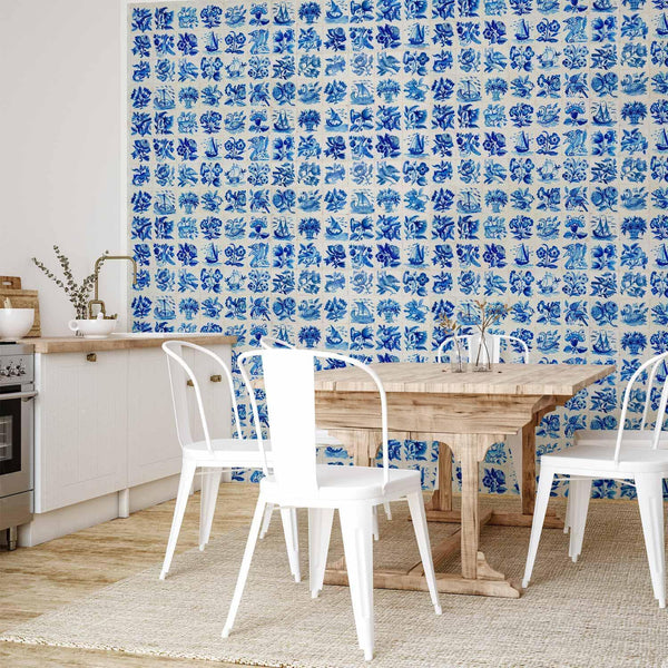 Carta da parati - Azulejos tiles – traditional Portuguese ceramic tiles