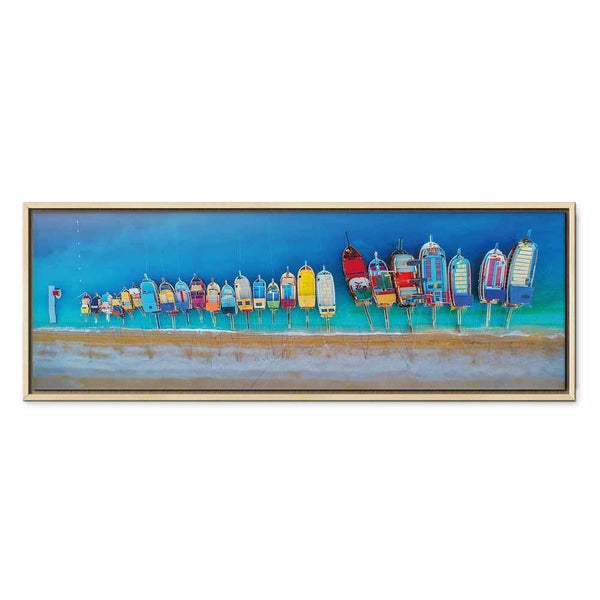 Quadro - Colourful Boats (1 Part) Narrow