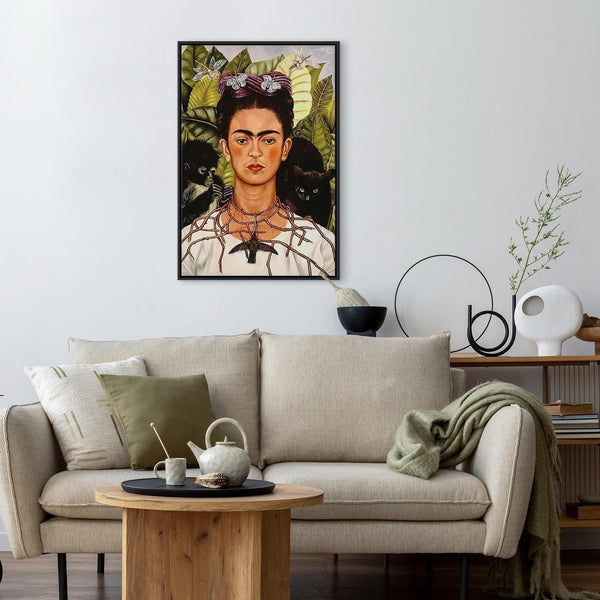 Quadro - Frida Kahlo – Self-Portrait with Thorn Necklace and Hummingbird