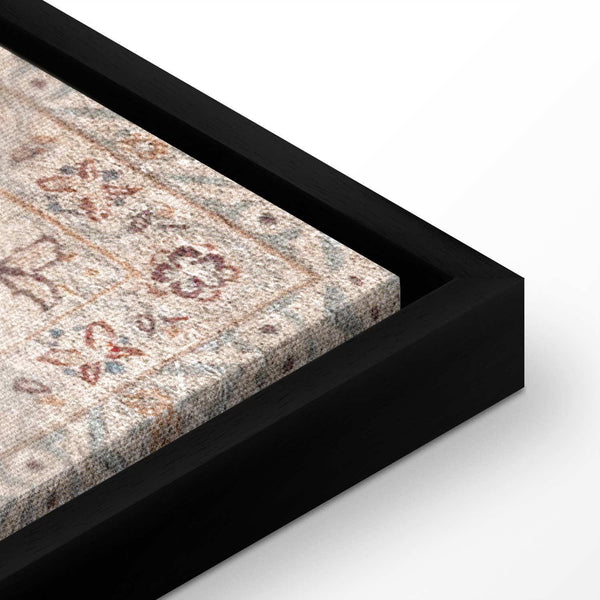 Quadro - Sand carpet - worn Persian carpet with rich decorative motifs