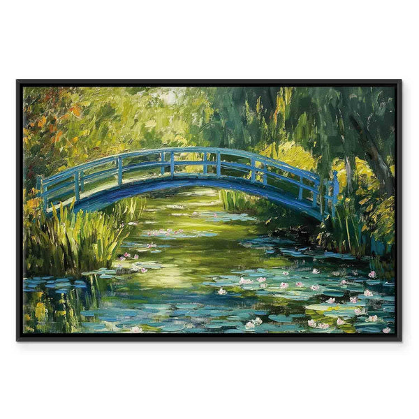 Quadro - Impressionist bridge - painting of a bridge against a picturesque background