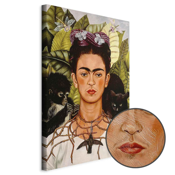 Quadro - Frida Kahlo – Self-Portrait with Thorn Necklace and Hummingbird