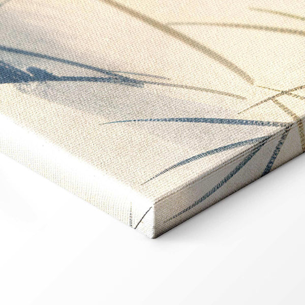 Quadro - Herons over a winter pond - Japanese-style illustration in dark colours