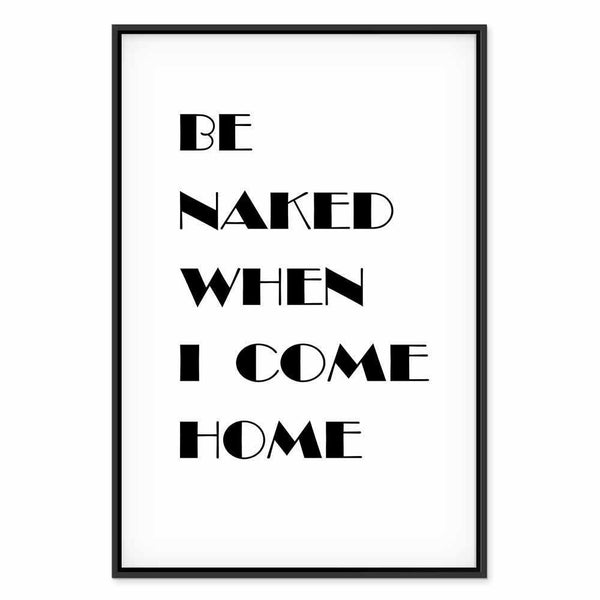 Quadro - Homecoming (1-part) - Black and White English Inscriptions