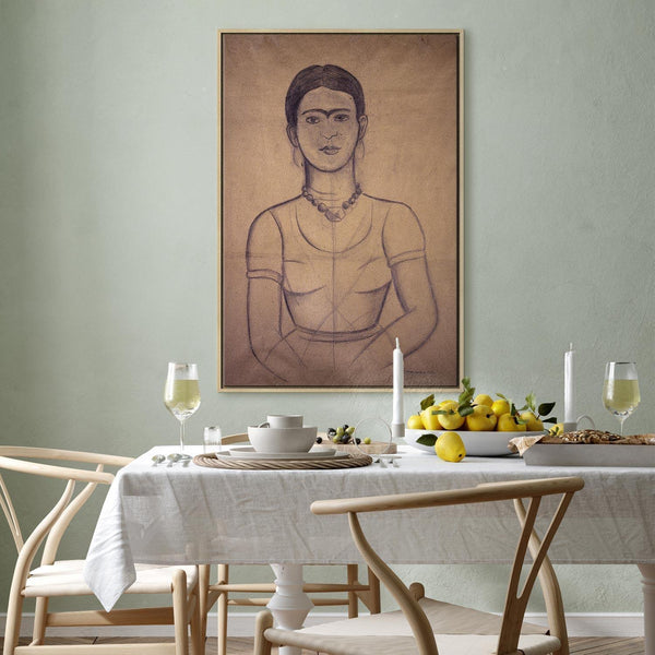 Quadro - Frida Kahlo – Self-Portrait, 1929 (charcoal drawing)