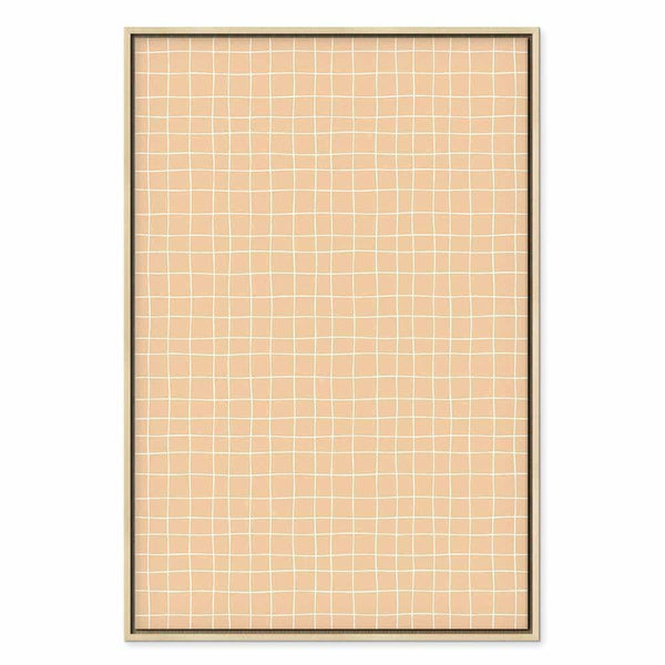 Quadro - Waving Lines - Creamy Grid on a Noisy Pastel Background