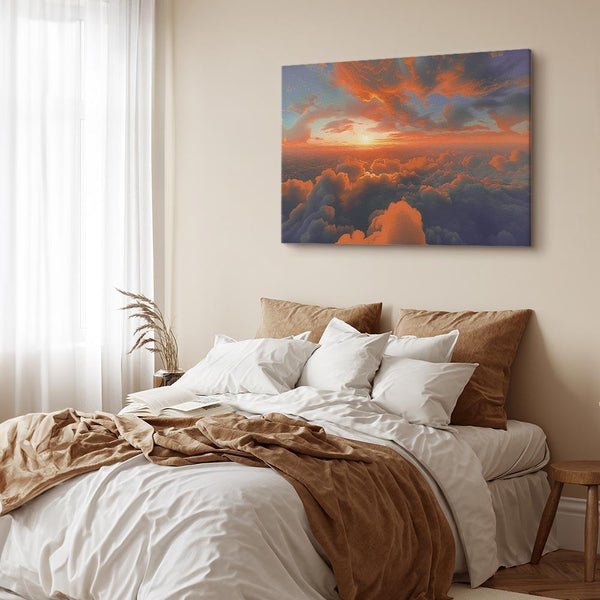Quadro - When Dawn Tickles the Clouds: A Spectacle of Colors on the Morning Sky