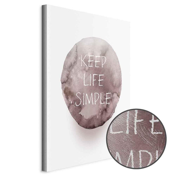 Quadro - Keep Life Simple (1 Part) Vertical