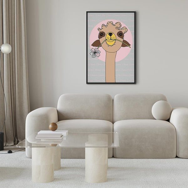Quadro - Happy Llama (1 Part) Vertical