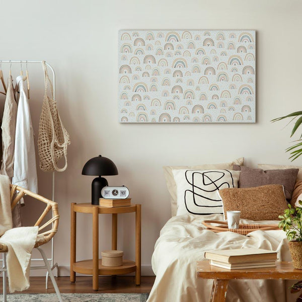 Quadro - Spring - Pastel Rainbows with Hearts on a Rainy Day
