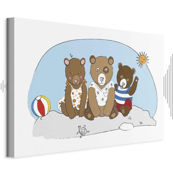 Quadro - Teddy Bears on the Beach (1 Part) Wide