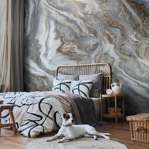 Carta da parati - Stone Abstractions - Marble Textures in Neautral Tones