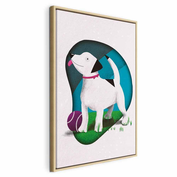 Quadro - Dog and Ball (1 Part) Vertical