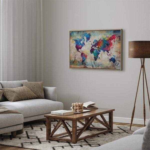 Quadro - World Map: Colourful Madness