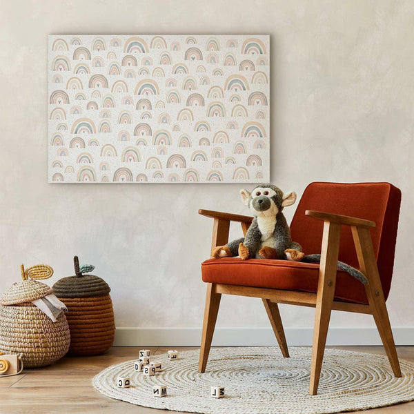 Quadro - Spring - Pastel Rainbows with Hearts on a Rainy Day