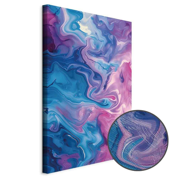 Quadro - Night Flows - Abstract Waves in Shades of Blue and Violet