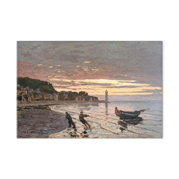 Quadro - Claude Monet – Hauling a Boat Ashore, Honfleur