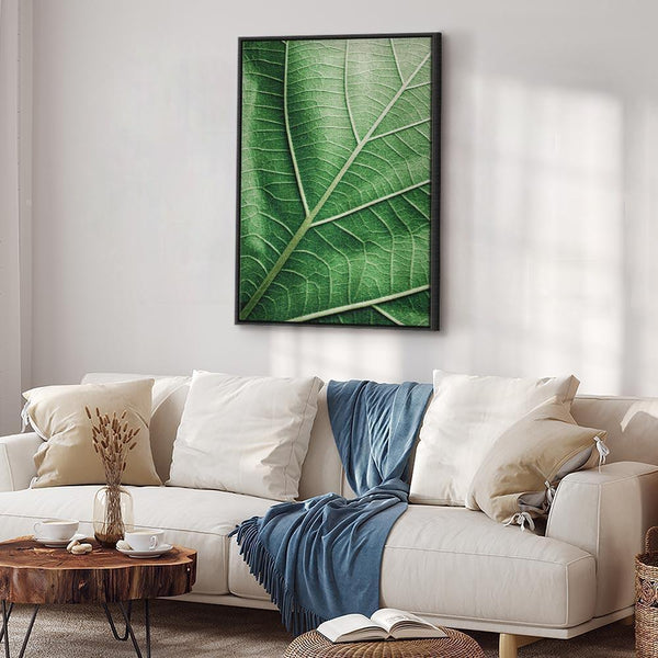 Quadro - Malachite Leaf (1 Part) Vertical