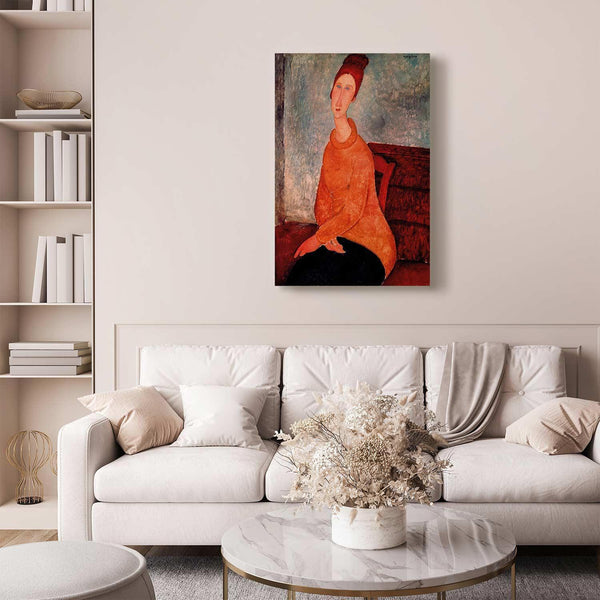 Quadro - Amedeo Modigliani – Jeanne Hebuterne in a Yellow Sweater