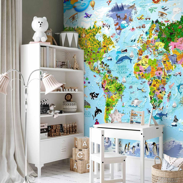 Carta da parati - World Map for Kids