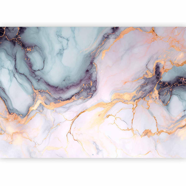 Carta da parati - Pastel Stones - Pink and Blue Marble-based Structures