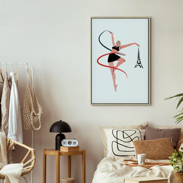 Quadro - Rhythmic Gymnastics - Illustration of a Woman With a Ribbon