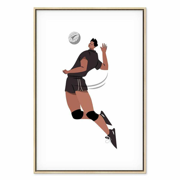 Quadro - Volleyball Player on a White Background - Illustration
