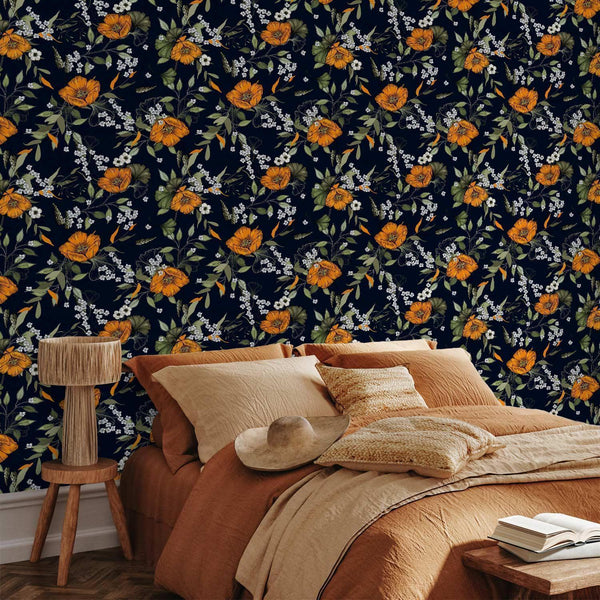 Tappezzeria murale - Orange Bloom