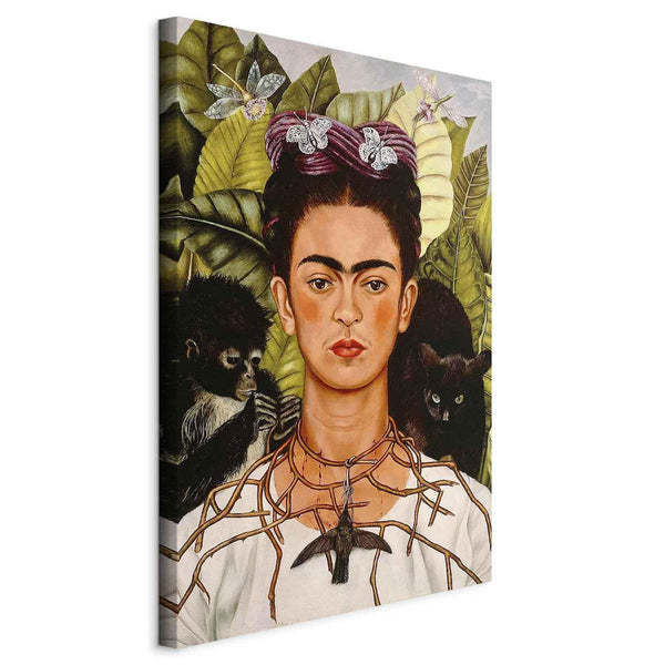 Quadro - Frida Kahlo – Self-Portrait with Thorn Necklace and Hummingbird