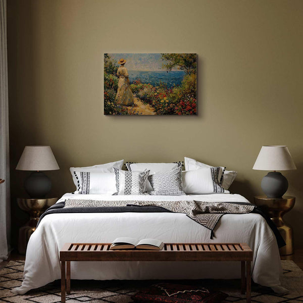 Quadro - Nostalgic impression - a pensive woman contemplating