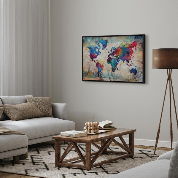 Quadro - World Map: Colourful Madness