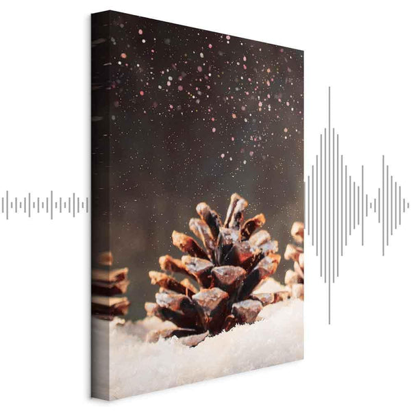 Quadro - Winter Pine Cone (1 Part) Vertical