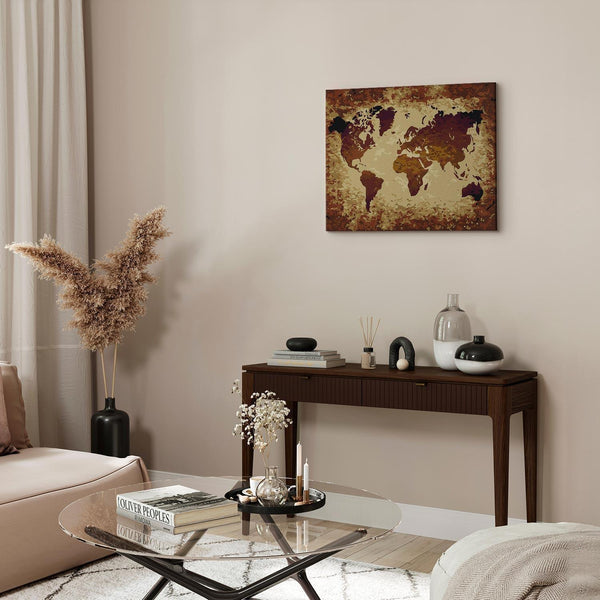 Quadro fai da te - World Map (Brown Colours)