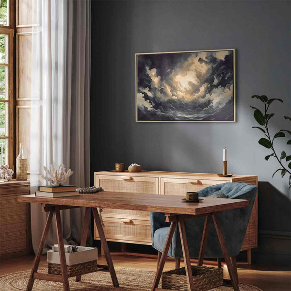 Quadro - Epic Light Play: The Sun Battling for Dominance Over the Clouds