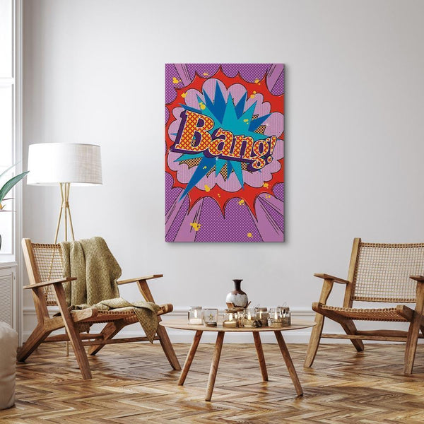 Quadro - Comic Street Art (1-part) - Colorful Text on Vibrant Background