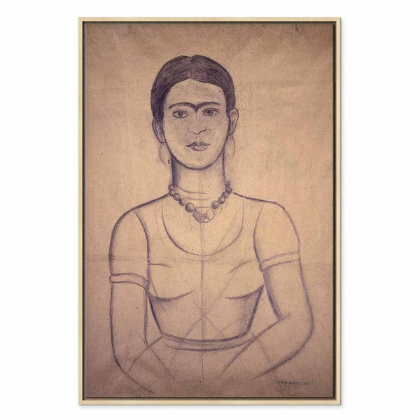 Quadro - Frida Kahlo – Self-Portrait, 1929 (charcoal drawing)
