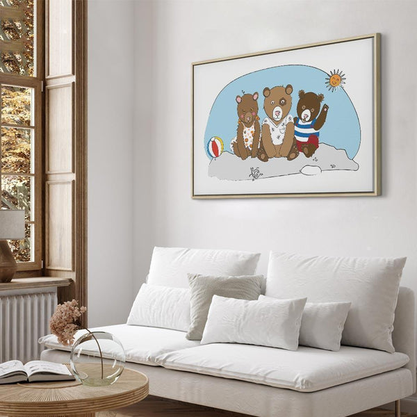 Quadro - Teddy Bears on the Beach (1 Part) Wide